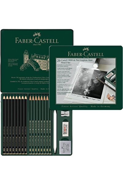 Faber Castell Pitt Graphite Matt Dereceli Kalem Eskiz Çizim Seti 20 Parça