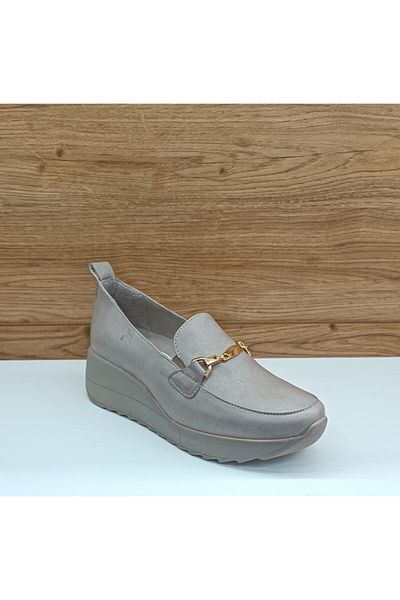 Mammamia Ya3745 Gray Genuine Leather Casual Women's Shoes