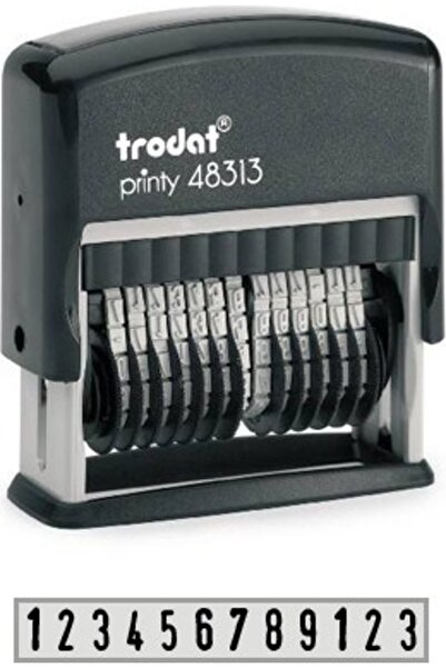 Trodat 48313 رقم 3.8 ملم 13 رقم، لباد أسود
