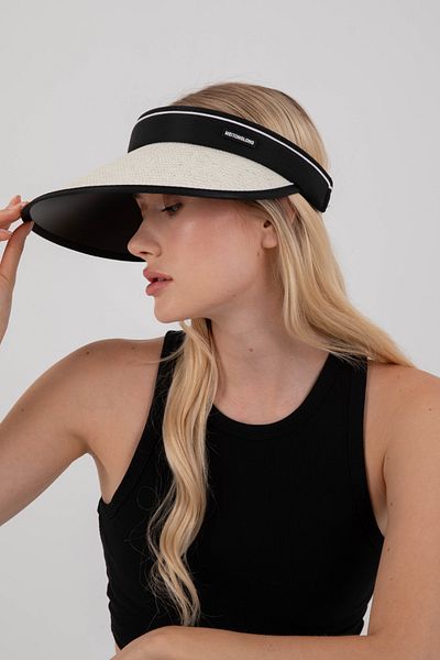 Hat Town Straw Visor Hat - Foldable Tennis Cap