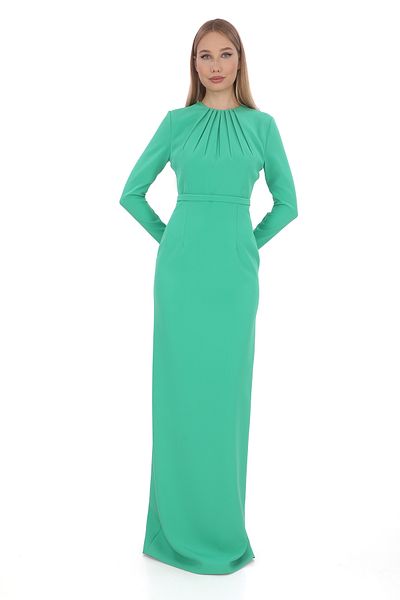 PEARL PLEATED DETAILED DRESS