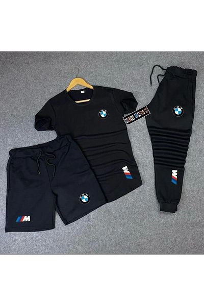 NewCabin Noul sezon 3 piese Tricou-Pantaloni de sport-Short Summer M Bmw Summer Bottom Top Set