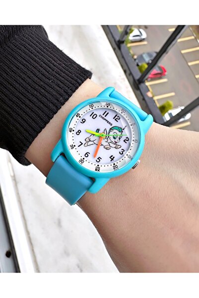 Weluxa Light Blue Color Children's Wristwatch with Silicone Band