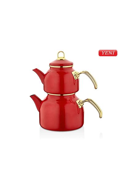 devigo Luxury Design Colorful Large Size Enamel Teapot