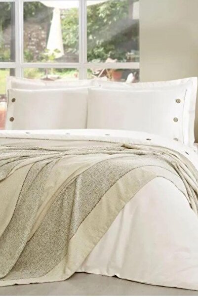 Özdilek Calais Pikeli Gelin Seti (7 Parça) - KREM