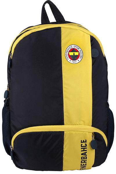 Fenerbahçe Σακίδιο πλάτης με άδεια κίτρινης ρίγας έγχρωμο τυπωμένο λογότυπο 2 θέσεων 24738 Navy Blue