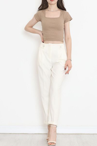 BosFonis Ecru Double Leg Trousers - 20872.683.