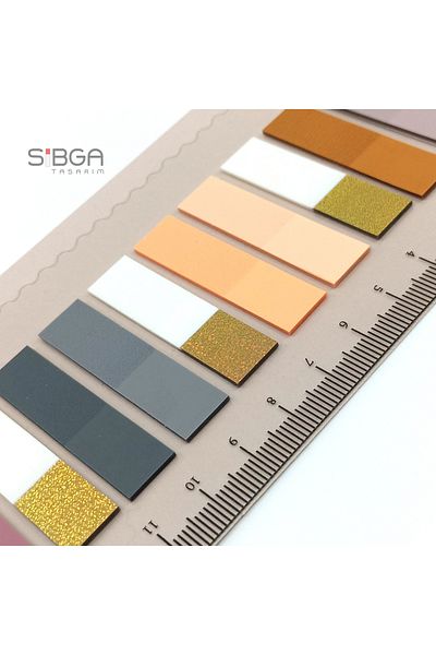 sibga tasarım Glitter Transparent Colored Postit Post-it Post ItBookmark Bookmark Postit Sticker Note Paper 200 Sheets