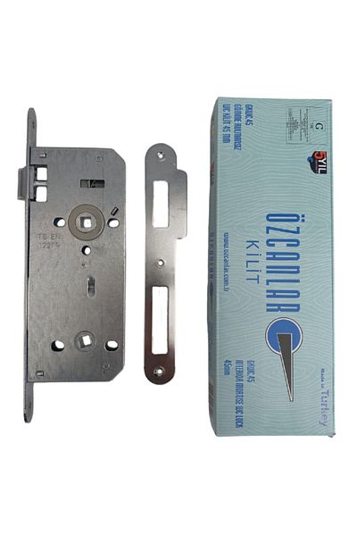 ÖZCANLAR KİLİT OVAL 45mm Recessed Interior Door WC Lock Toilet and Bathroom Door Lock(WC)(18mmx45mm)