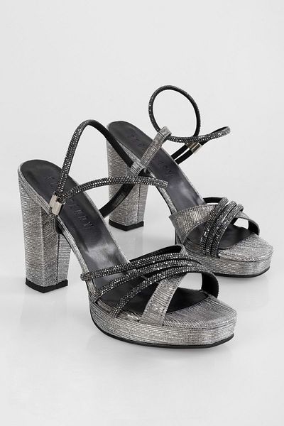 Shoeberry Pantofi cu toc Zaida Platinum Silvery Stone de damă