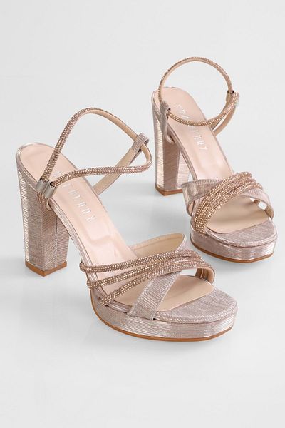 Shoeberry Γυναικεία παπούτσια με τακούνι Zaida Rose Stone Platform