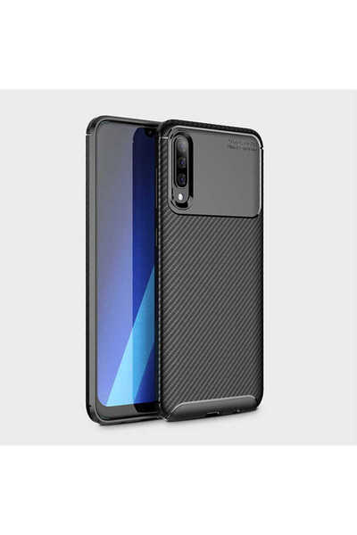 Canpay Samsung Galaxy A30S Uyumlu Kılıf Karbon Armor Serisi, Ultra Slim Fit K...