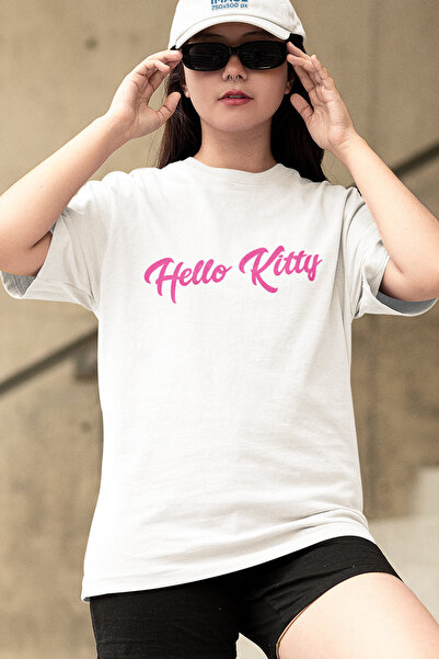 POPULUS Hello Kitty Štampano bela majica