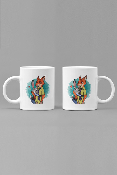 POPULUS مجموعة أكواب Zootopia للحبيب/الزوجين/الصديق مكونة من قطعتين