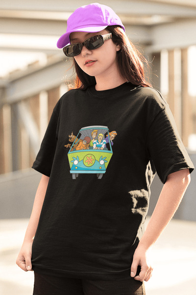 POPULUS Crna majica Scooby Doo Motorhome