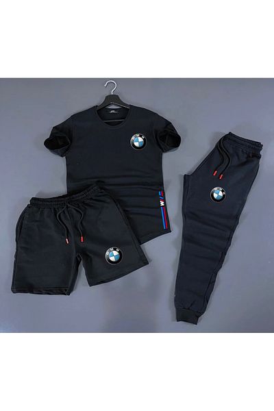 optimist sağdıç the original 3-Piece Shorts-Tracksuit-Tshirt BMW Mpower Patterned SET 100% Cotton products