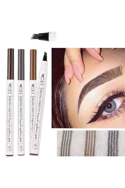 MT Microblading Effective Permanent Eyebrow Pencil Bristle Technique Coffee