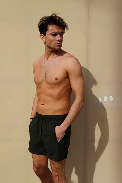 C&City Ανδρικό σορτς θάλασσας Khaki - C12201, Lycra