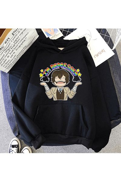 POPULUS Hanorac cu glugă Anime Dazai Depressed