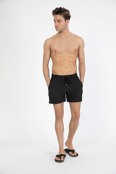 C&City Ανδρικό σορτς θάλασσας μαύρο Lycra - C12201