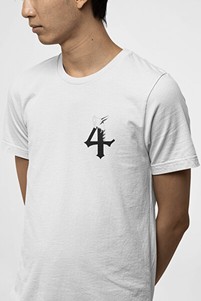 POPULUS Tricou alb cu imprimeu Bleach Ulqiorra 4 față și spate