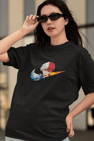 POPULUS Μπλουζάκι με λογότυπο My Hero Academia Todoroki Minimal