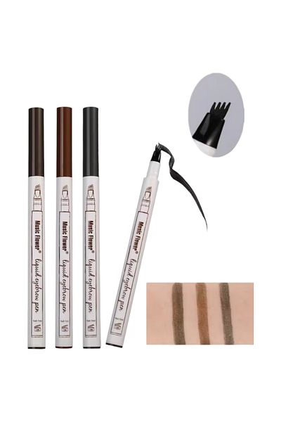 MT Microblading Effective Permanent Eyebrow Pencil Bristle Technique Coffee