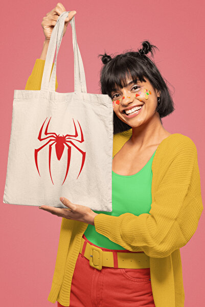 POPULUS Red Spider Cloth Bag