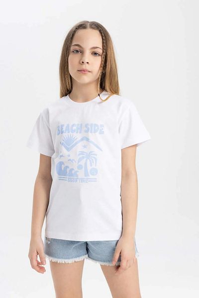 DeFacto Tricou cu mânecă scurtă imprimat pentru fetiță
