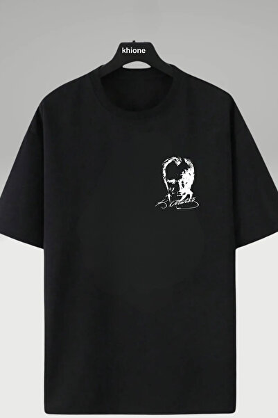 Massgai Унисекс тениска с щампа на Ататюрк, дизайн K. 100% памучен дизайн