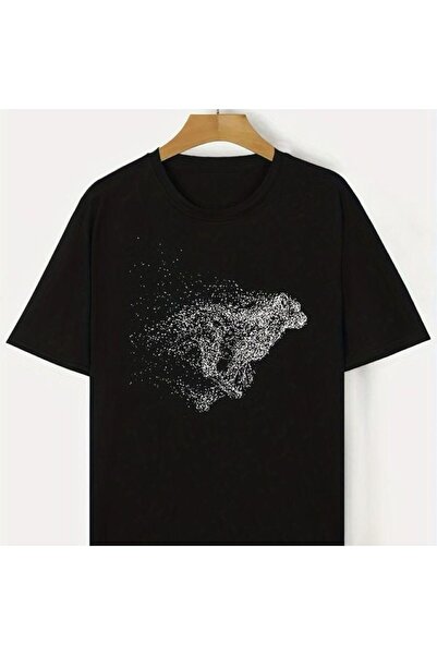 Massgai Sa leopard printom Unisex Oversize kroj Pamuk T-shirt