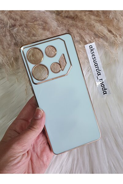 Aksesuarda Moda حافظة لامعة مقطوعة بالليزر ومفصلة باللون الذهبي متوافقة مع ها...