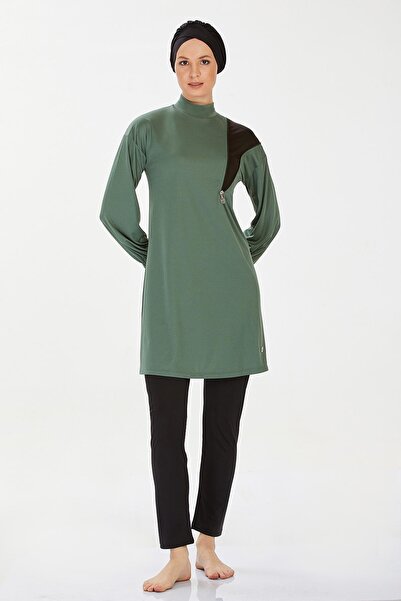 ROZAMAY ZIPPER DETAILED TESETTURY SWIMSUIT