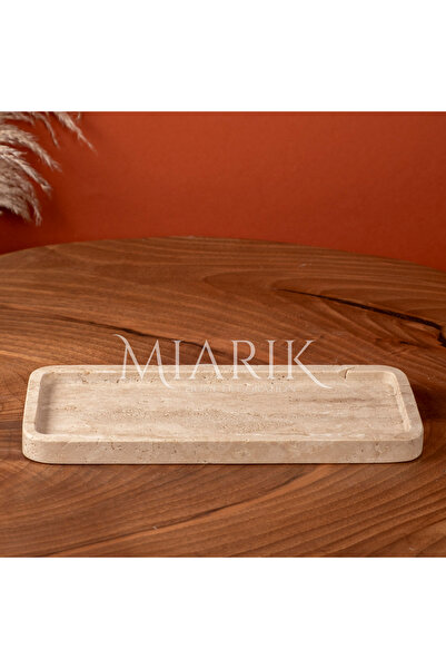 MIARIK DESIGN & DEKORASYON Dekoratif Traverten Sunum Tepsisi , Tabagi , Sunumluk