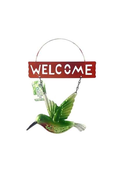 Sia BALKON VE BAHÇE HOŞGELDİNİZ TABELASI KUŞLU ALTIN TABELA 28X20X0,5CM  DUVA...