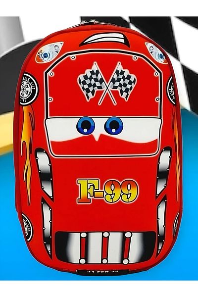Tezzgelsin F66 Cars Red Race Car Grădiniță Creșă Eva Print 3-6 Ani Rucsac Geantă de școală