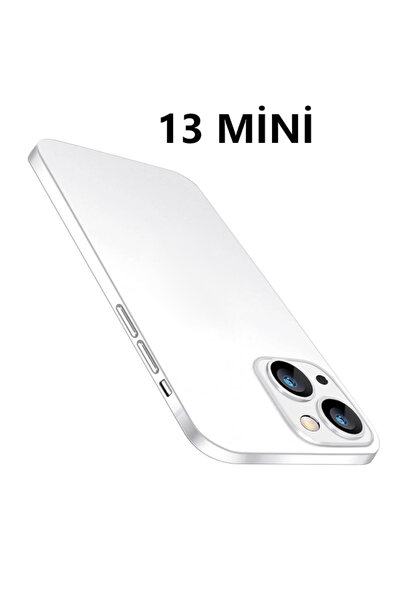 USIDE Iphone 13 Mini Uyumlu Ultra Ince Yarı Saydam Kılıf Mat Yüzeyli Kamera K...