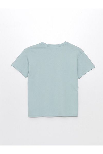 LC Waikiki Mickey-Mouse-bedrucktes Umstands-T-Shirt mit Rundhalsausschnitt – kurze Ärmel