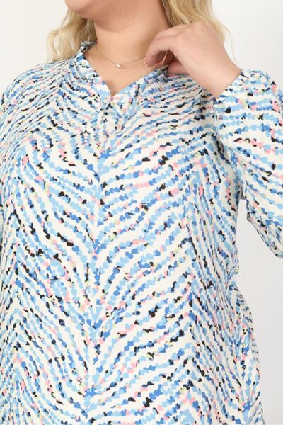 Tunikteks Tunic woven viscose soft comfortable patterned tunic