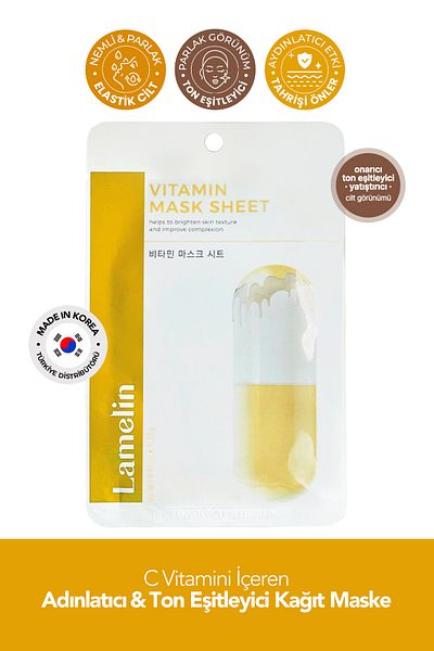 Lamelin Vitamin C and Brightening Sheet Mask Vitamin Mask