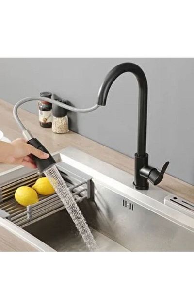 Boheme Fleko Black Spiral Sink Faucet