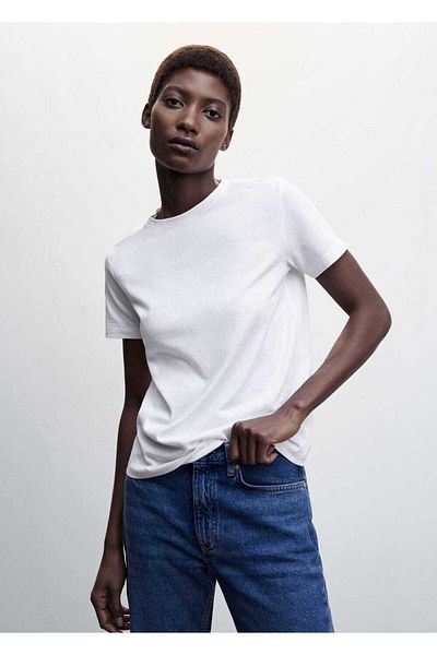 MANGO Woman T-Shirt από 100% βαμβάκι