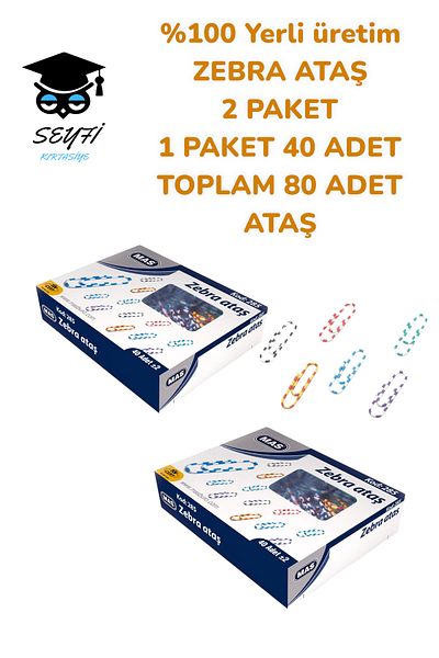 SEYFİKİRTASİYE 100% Domestic production ZEBRA FIRE 2 PACK 1 PACK 40 PIECES TOTAL 80 PIECES FIRE METAL
