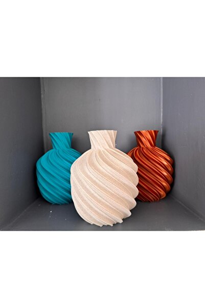 Limon 3D Desing Μοντέρνο και διακοσμητικό βάζο με περιστρεφόμενο σχέδιο - Πλαστικό προϊόν, Κρεβατοκάμαρα, Μπάνιο, Σαλόνι