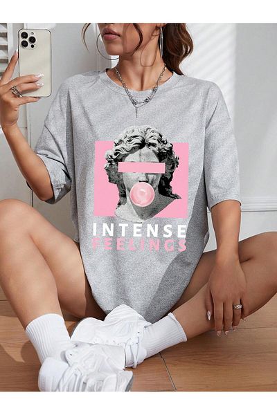 wicromed Μπλουζάκι Intense Feelings Printed Unisex Oversize