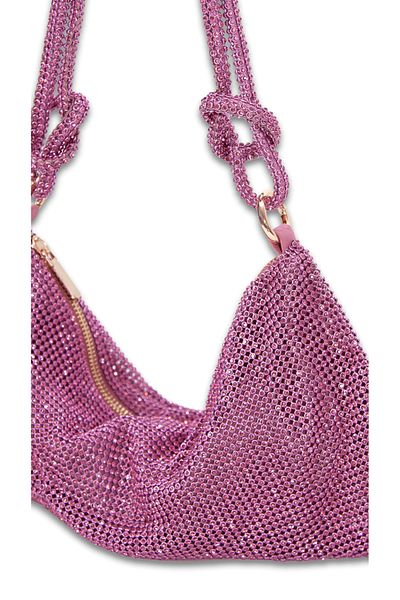 Sun Pieces Pink Stoned Marla Shoulder Bag