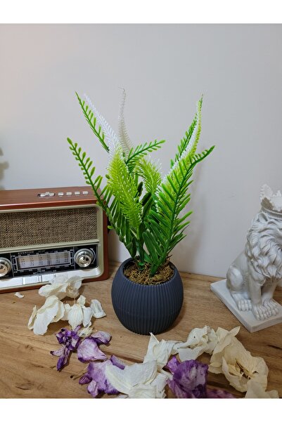 La bella bazar Realistic Look Artificial Flower with Moss in a Pot