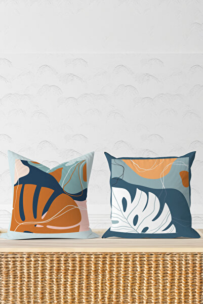 AYSHOME Ays Home Набір подушок з листяним візерунком та чохлами - 2 штуки