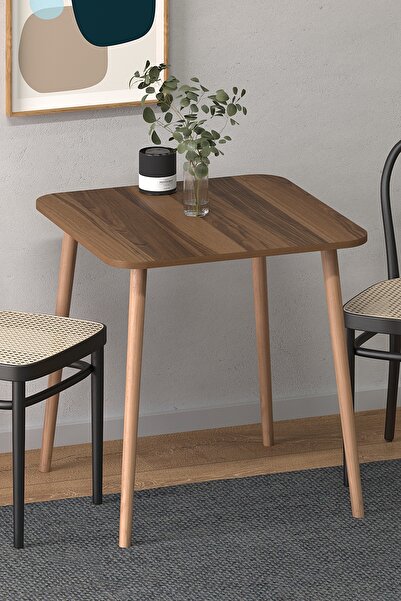 Monte Sehpa Kare Mutfak Masası 70x70 cm Ceviz