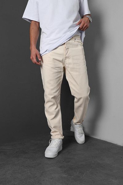 Slatra Ανδρικό μπεζ Boyfriend Mold Jean